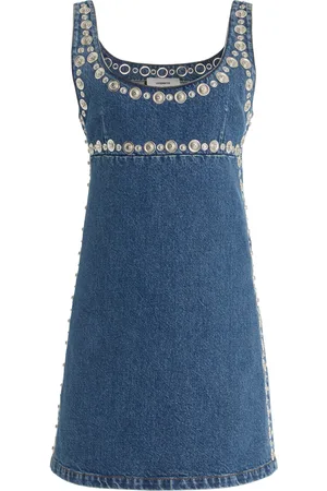 COPERNI Studded Denim Mini Dress, , FR 34