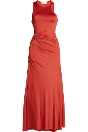 Victoria Beckham Ruched Jersey Midi Dress, , UK 6