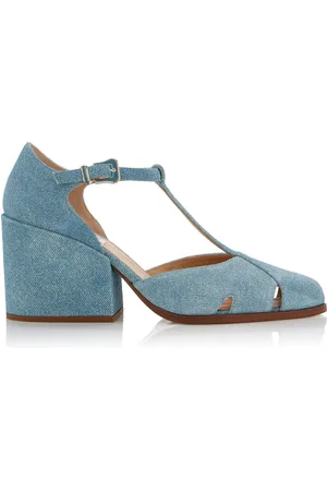 GABRIELA HEARST Evita T-Strap Denim Pumps, , IT 37