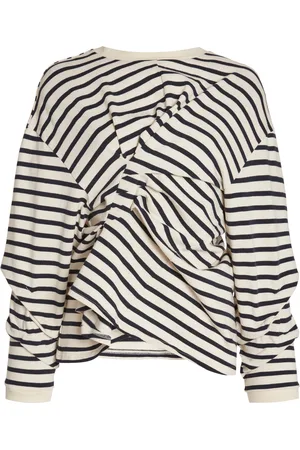 A.W.A.K.E. MODE Twisted Organic Cotton Jersey Top, , XS