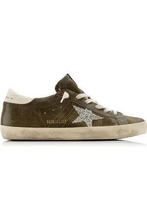 Golden Goose Super-Star Glittered Suede Sneakers, , IT 36