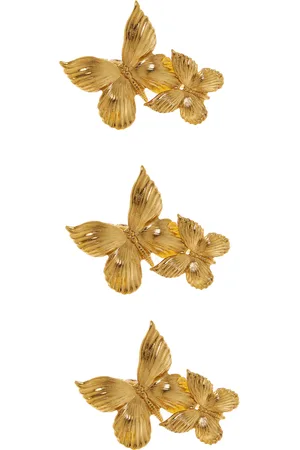 LELET NY Set-of-Three Silvie Butterfly Clips, , OS