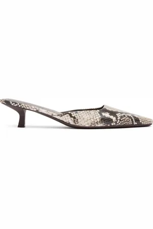 St Agni Mira Snake-Effect Embossed Leather Mules, , IT 36