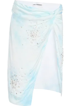 Des Phemmes Exclusive Riviera Embellished Midi Wrap Skirt, , IT 38
