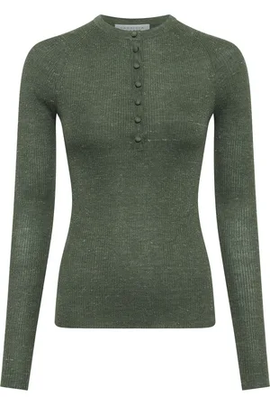 GABRIELA HEARST Anges Cashmere-Silk Henley Top, , XS