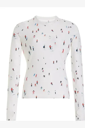 Perfect Moment Active Ski-Print Compression Base Layer Top, , XS