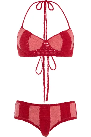 Akoia Swim Exclusive Riviera Striped Crochet Bikini, , XS