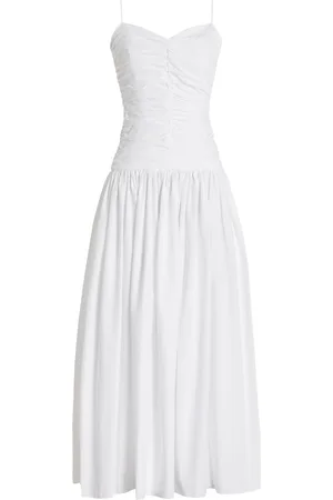 MATTEAU Gathered Drop-Waist Organic Cotton Maxi Dress, , 2