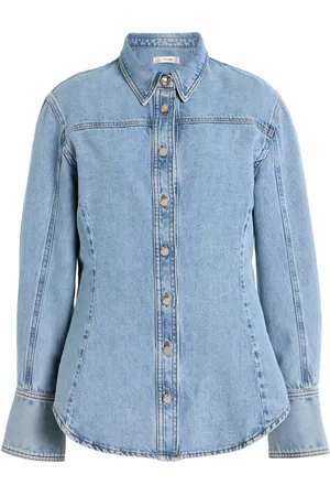 Frame The Curved Denim Shirt, , XS
