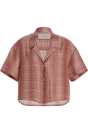 ASCENO The Lincoln Printed Silk Shirt, , S