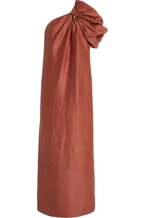 AJE Cira Linen-Blend Midi Dress, , AU 10