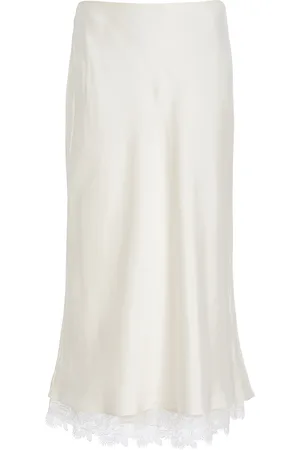 Rohe Lace-Trimmed Silk Skirt, , FR 36