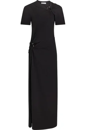 Paco rabanne Piercing-Detailed Cutout Cotton-Jersey Maxi Dress, , XS