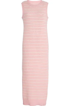 Matthew Bruch Striped Cotton-Blend Midi Dress, , XS