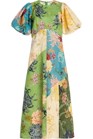 ALÉMAIS Avery Spliced Linen Midi Dress, , AU 6
