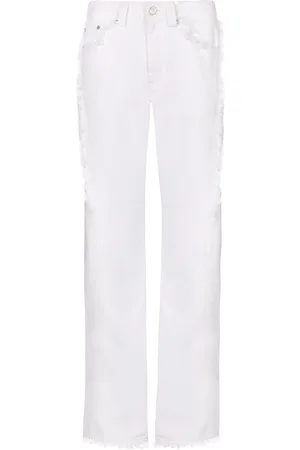Paris Georgia Fray Cotton Denim Jeans, , XS