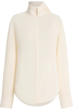 Courrèges Scarf Mockneck Shirt, , FR 40