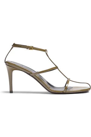 Khaite Cage Patent Leather Sandals, , IT 35.5
