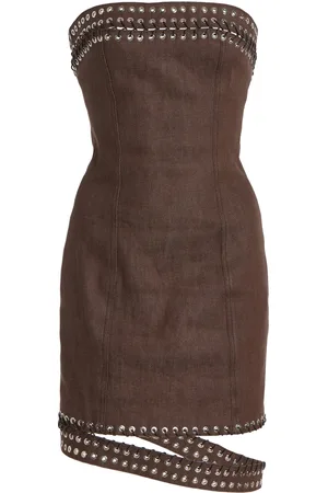 Ludovic De Saint Sernin Lucinda Bustier Denim Mini Dress, , S