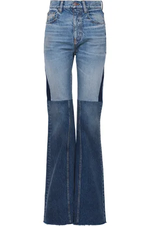 Chloé Patchwork Rigid High-Rise Flared-Leg Jeans, , 26