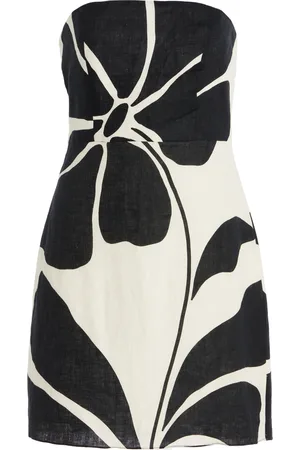 Cala De La Cruz Roma Linen Mini Dress, /white, XL