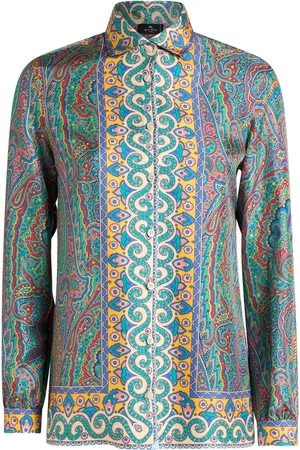 Etro Printed Silk Shirt, , IT 42