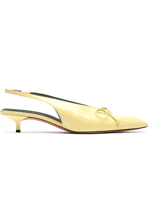 Jacquemus Cubisto Leather Slingback Pumps, , FR 36