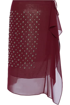 DRIES VAN NOTEN Embellished Voile Midi Skirt, , FR 34