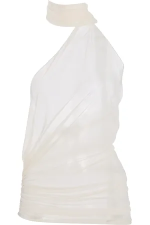 Ludovic De Saint Sernin Ruched Tulle Sleeveless Top, , S