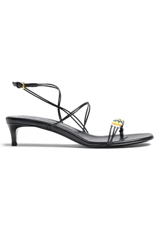 Khaite Loop Beaded Leather Sandals, , IT 36.5