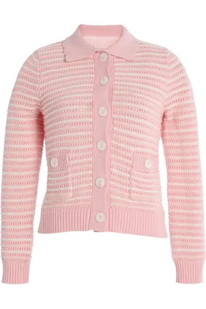 Matthew Bruch Striped Cotton-Blend Cardigan, , XS