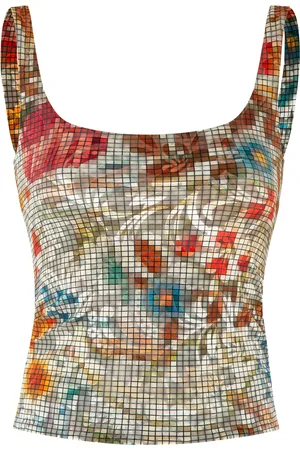 SIEDRES Cali Floral Devoré Tank Top, , XS