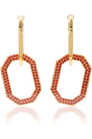 Oscar de la Renta Gold-Tone And Pavé Crystal Earrings, , OS, , Gifts For Her