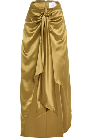 GALVAN De Lovie Satin Maxi Wrap Skirt, , FR 34