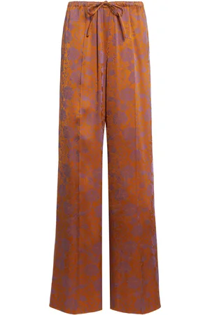 DRIES VAN NOTEN Floral Jacquard Straight-Leg Pants, , FR 34