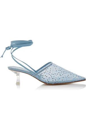 Reike Nen Exclusive Bit Convertible Sequined-Mesh Mules, , IT 36