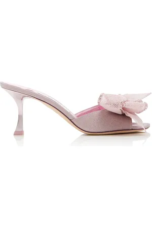 Jimmy Choo Jodi Bow-Embellished Glittered Mules, , IT 36
