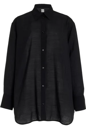 Totême Relaxed Wool Voile Shirt, , FR 34