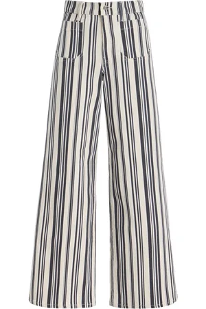 Frame Le Slim Modernist Cotton-Blend Palazzo Pants, , 25
