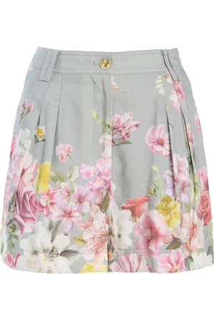 AJE Romantica -Print Linen-Blend Shorts, , AU 4
