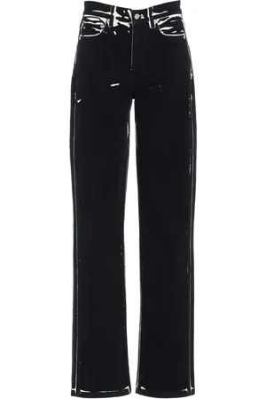 Proenza Schouler Ryman Printed Stretch Mid-Rise Straight-Leg Jeans, , 25