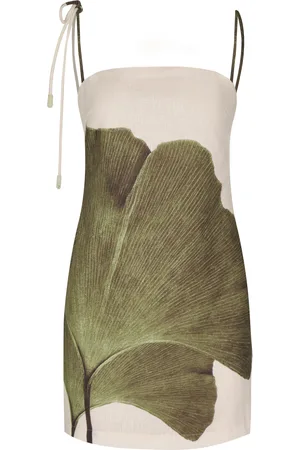 Andres Otalora Tres Pm Printed Linen-Blend Mini Dress, , US 8