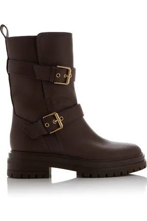 Gianvito Rossi Thiago Buckled Leather Boots , , IT 38