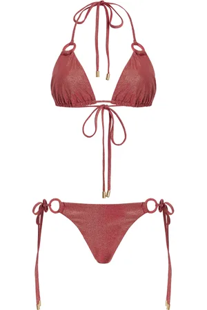 ZIMMERMANN Rhiannon Metallic Triangle Bikini Set, , 0