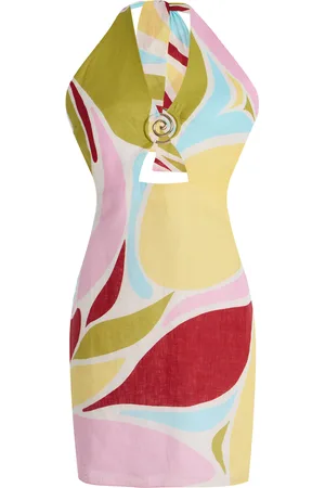 Cala De La Cruz Exclusive Riviera Dalia Linen Dress, , M