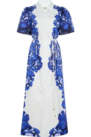 AJE Fernanda Printed Cotton Midi Dress, , AU 6