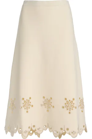 Altuzarra Melly Embroidered Knit Midi Skirt, , XS