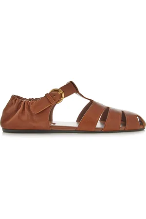 Miu Miu Leather Fisherman Sandals, , IT 37