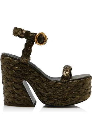 Cult Gaia Daelan Raffia Platform Sandals, , IT 36