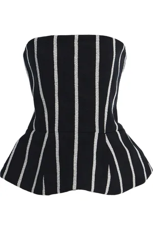 Marrakshi Life The Striped Cotton Corset Top, /white, XXS